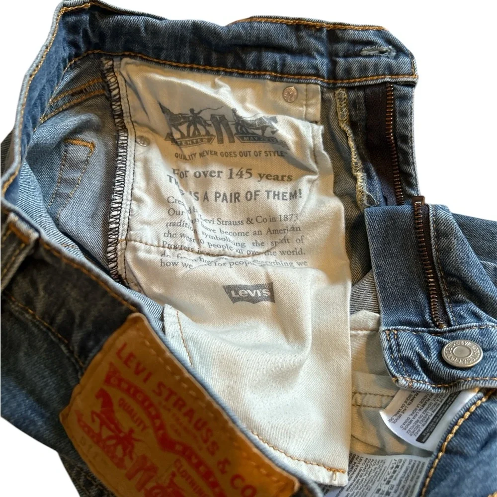 Levi's 511 Slim Fit Men's Jeans - Dark Blue - Picture 3 of 4